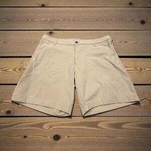 Lululemon ABC Classic Fit Shorts Mens 36 Tan Stretch Technical Golf Travel